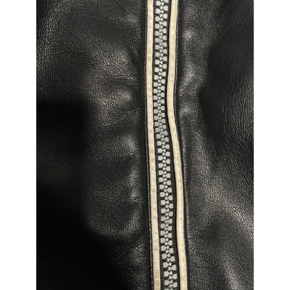 VTG 90s Oakland Raiders Rare Leather Bomber Jacket Game‎ Day Essex MFG Mens XL - Picture 12 of 16